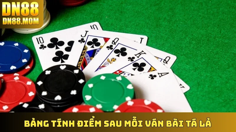 Bảng tính điểm sau mỗi ván bài Tá Lả