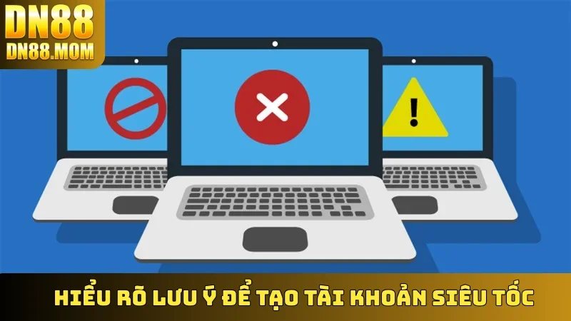 Hiểu rõ lưu ý để tạo tài khoản siêu tốc