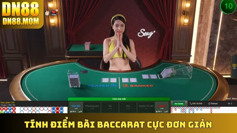 Tính điểm bài Baccarat cực đơn giản
